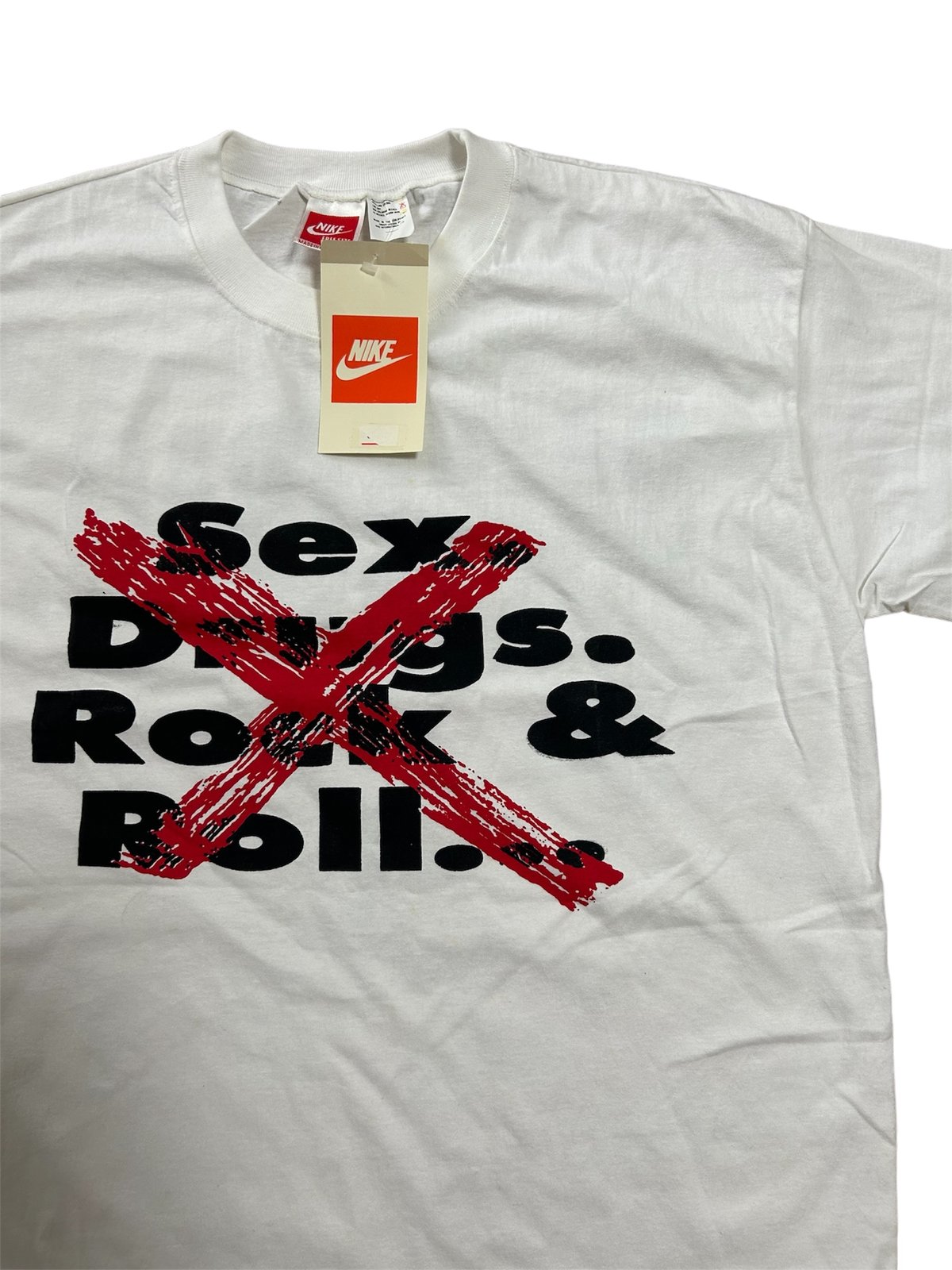 DEAD STOCK 90's NIKE Sex.Drugs.Rock&Roll Tシャ