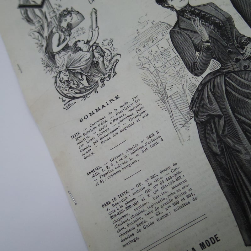 Le Moniteur de la Mode】フランスのファッション雑誌 1880'sアンテ