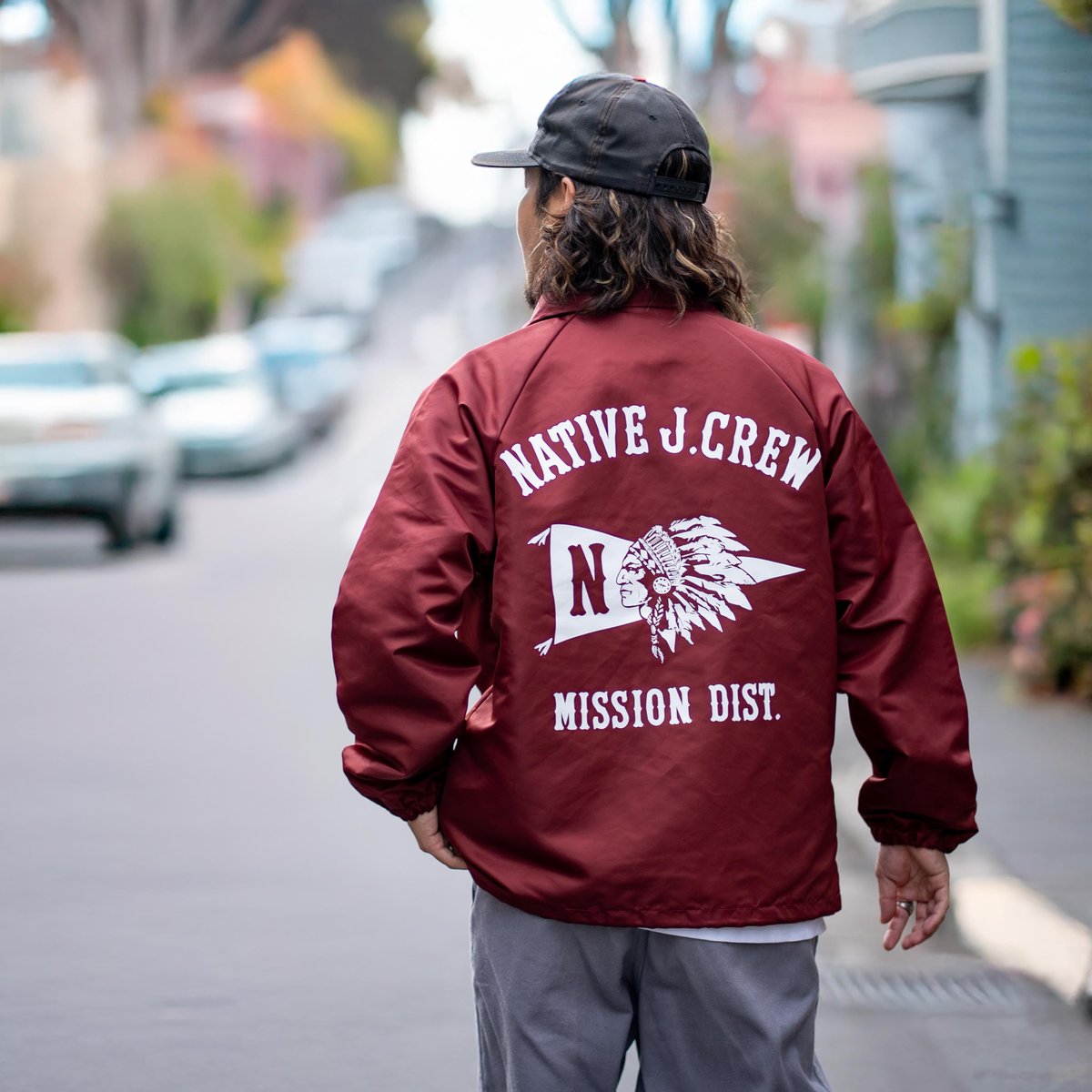 Burgundy】NATIVE J.CREW NYLON JACKET | NATIVE J