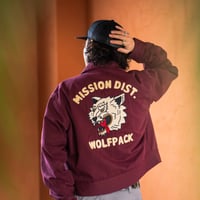 Navy】DRAGONES DEL MISSION Velveteen Jacket | N