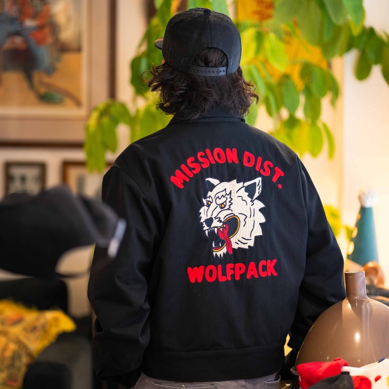 Black】MISSION DIST. WOLFPACK JACKET | NATIVE J