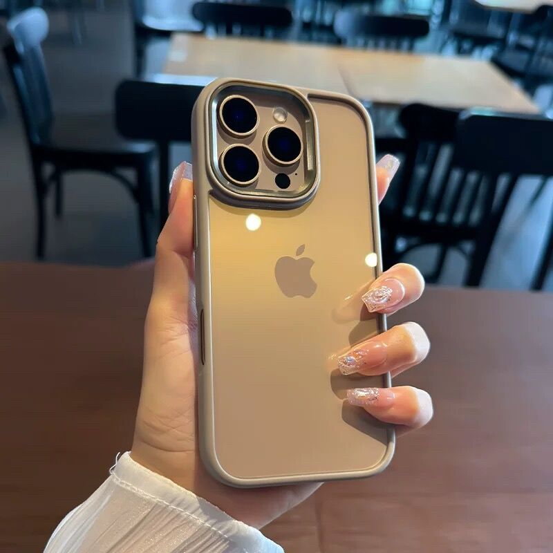 N377】 iPhone16に合う耐衝撃ケース デザートチタニウム/チタン