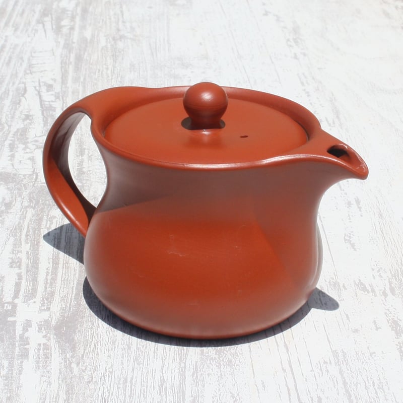 常滑焼 里山窯 朱泥臼型ポット ステンレスカゴアミ 日本製 | とことこ