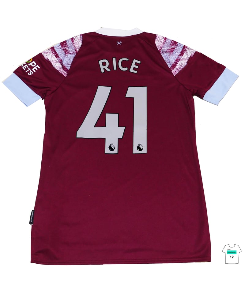 受注販売】22-23 ウェストハムH ユニフォーム 公式PLマーキング付き