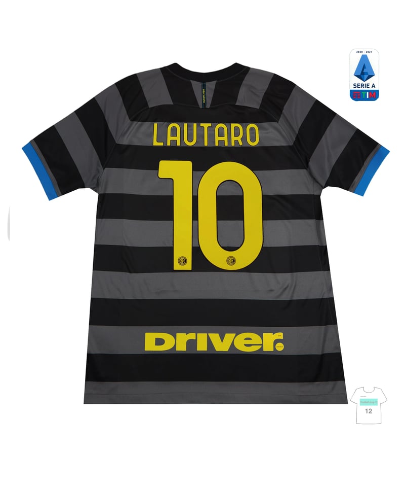 受注販売】NIKE 20/21 インテル 3rdユニフォーム 公式マーキング付き