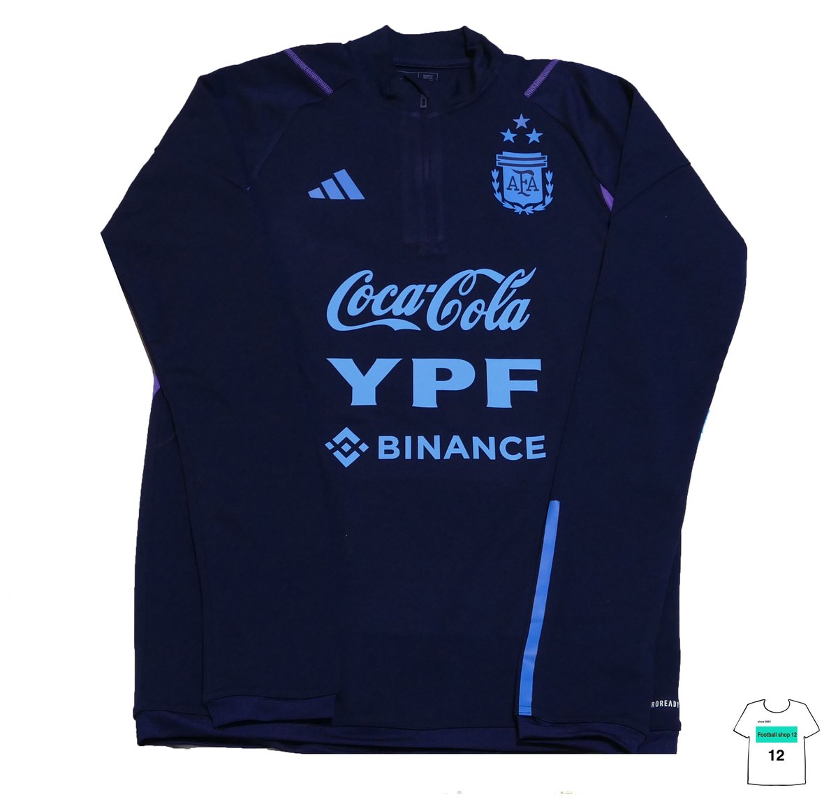 Adidas 2023 アルゼンチン代表黒トレーニングトップ 公式スポンサー