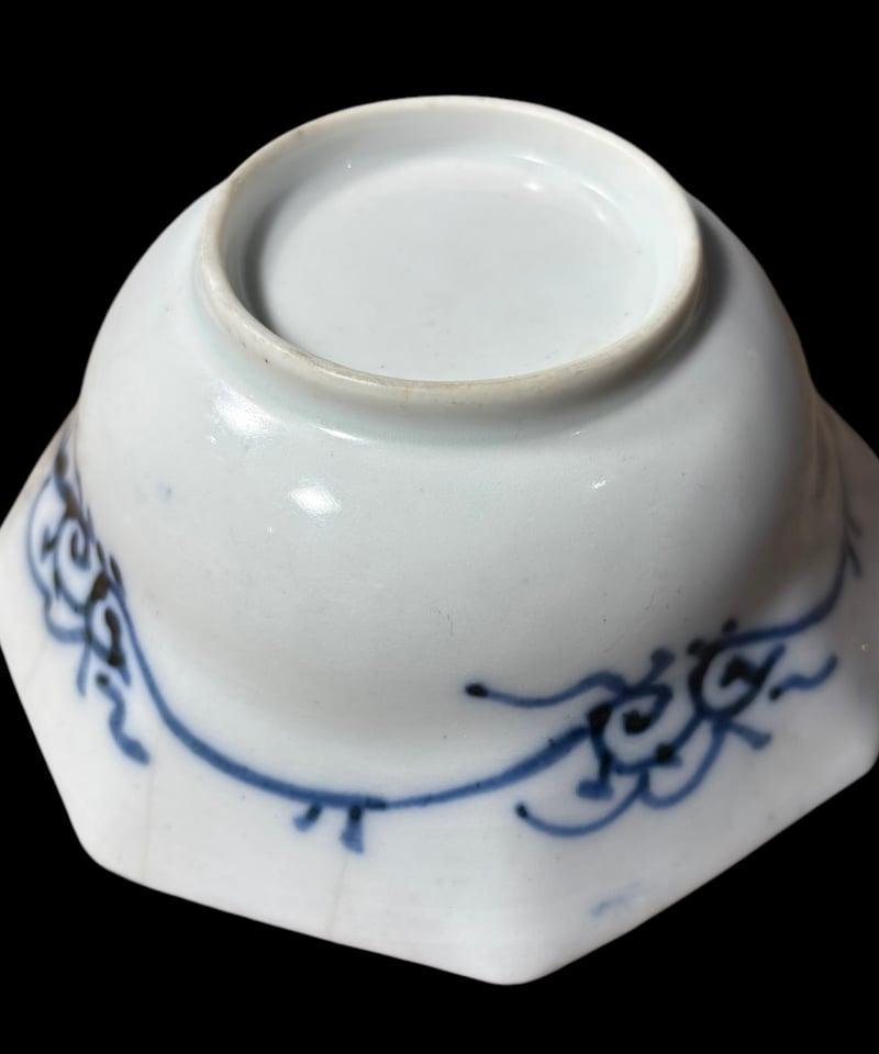 染付 八角鉢 [草花文絵] 小鉢 盛り皿 飾り皿 深鉢 器 和食器 伊万里