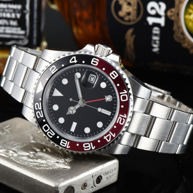 PARNIS 日本製NH34GMTムーブメント 自動巻き腕時計 40mm サファイア