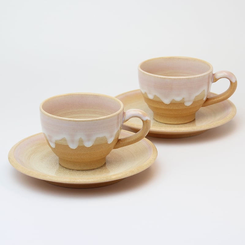 萩の雫｜しずく珈琲ペア（化粧箱）｜萩焼 萩陶苑 椿秀窯 | HAGIYAKI