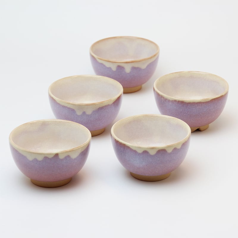 萩むらさき汲み出し揃（化粧箱）｜萩焼窯元 萩陶苑 椿秀窯 ギフト