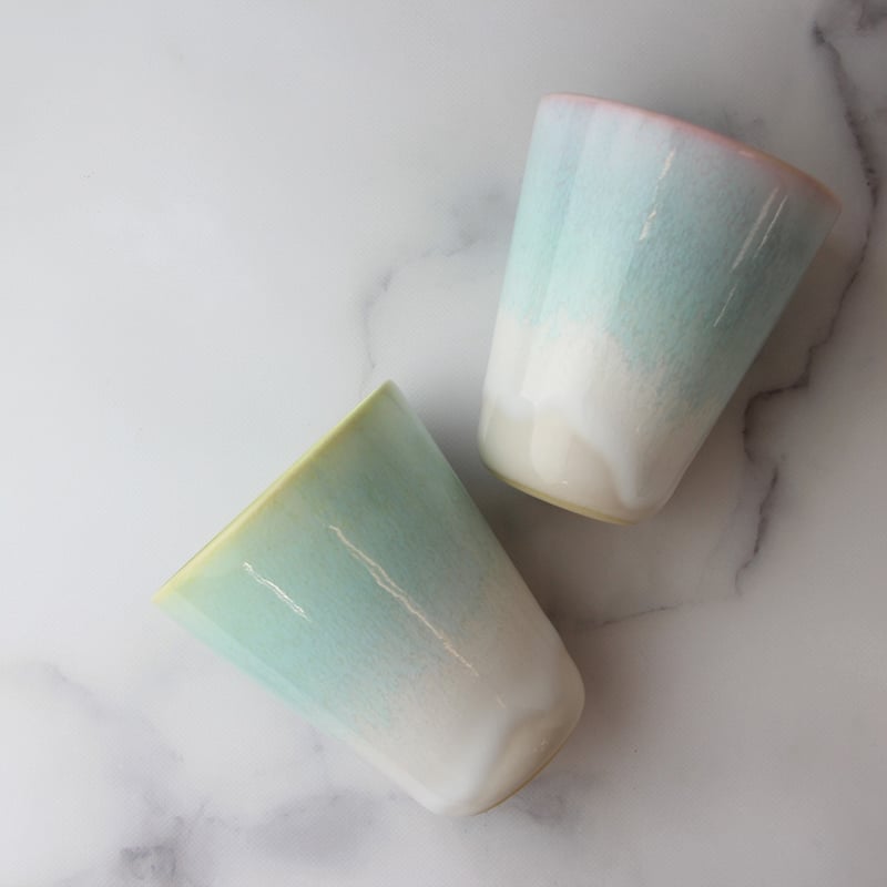 オンラインストア限定品 | mint /Lemonade ペアカップ （木箱）｜萩焼