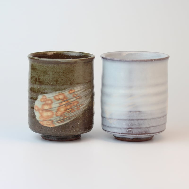 二彩組湯呑（化粧箱）｜萩焼窯元 萩陶苑 椿秀窯 ギフト | HAGIYAKI