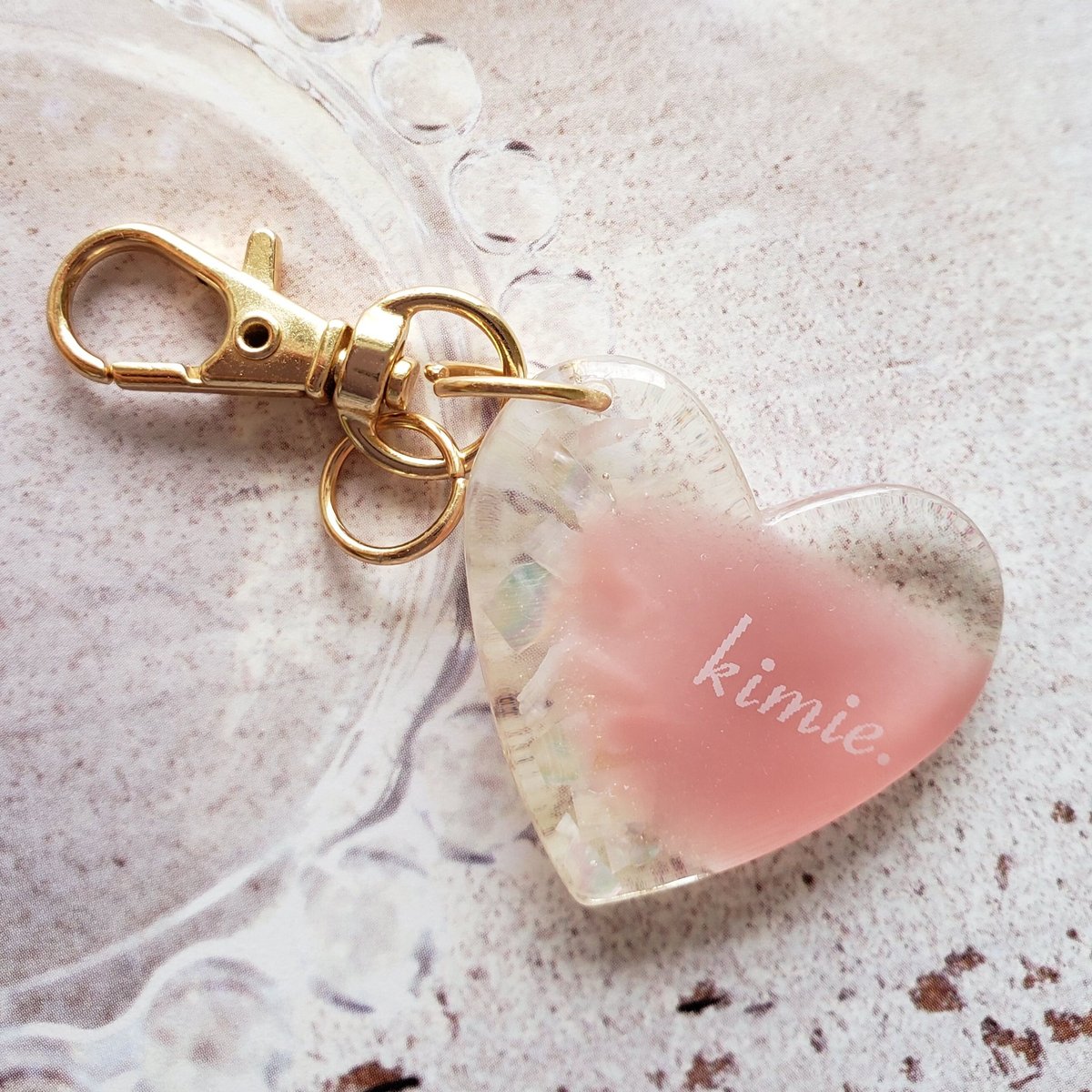 アクセサリー】クリアハートキーホルダー ネームタグ | Lapi (kimie.)