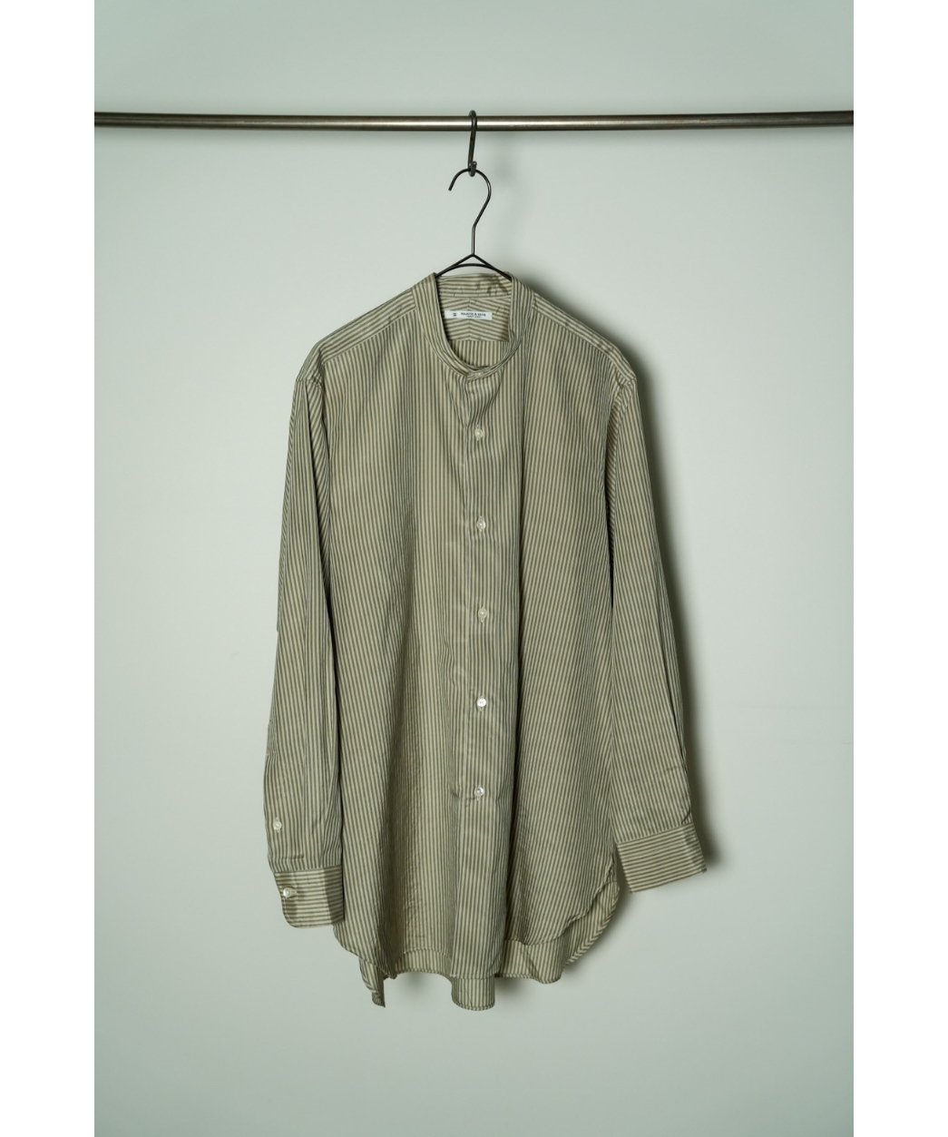 MAATEE&SONS Si/C STRIPE BAND COLLAR SHIRTS | Mu