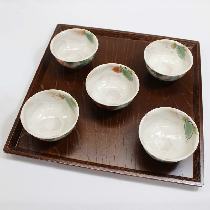 特選品 京都 京焼（清水焼） 土淵陶葊(どぶちとうあん)作 ☆白掛絵