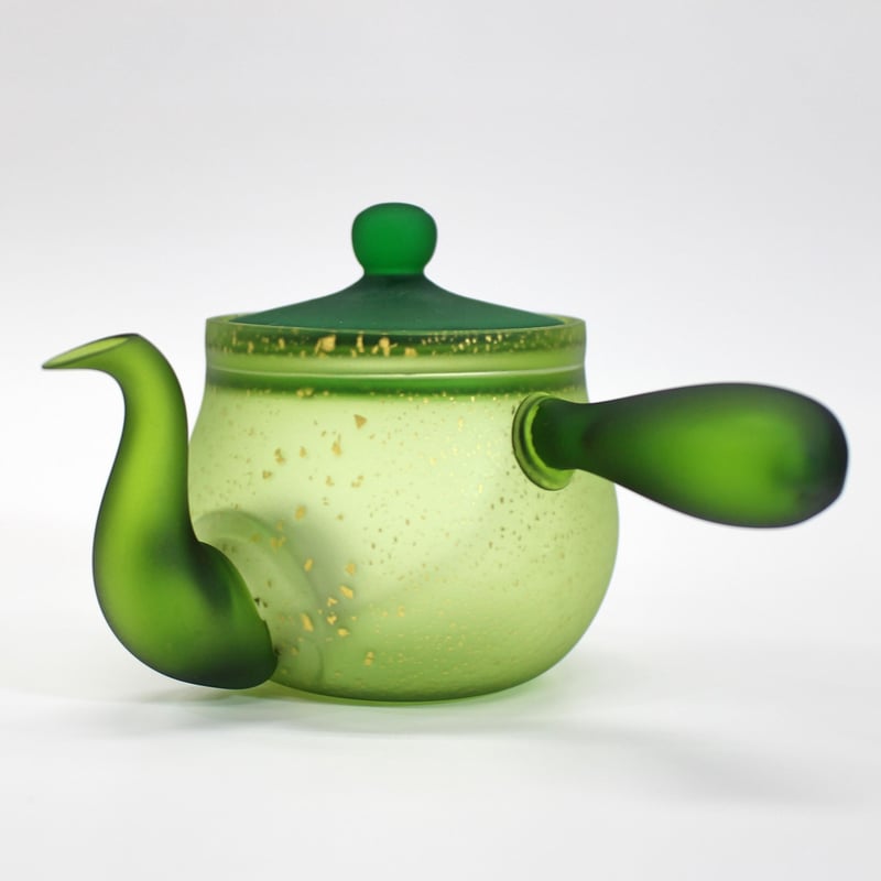 特選品 玻璃の匠 吉田勝美作 マルティグラス金箔入りガラス小茶器揃