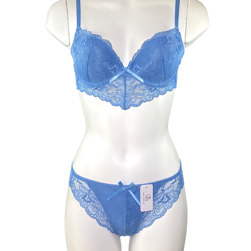 インポート風エレガントレース ブラショーツ・Tバック3点セット