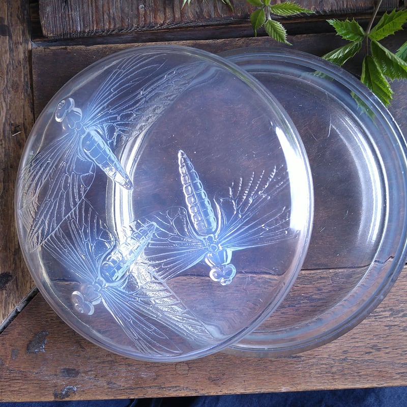 R.Laliqueルネ・ラリック1921年トンボのボンボン入れオパールセント