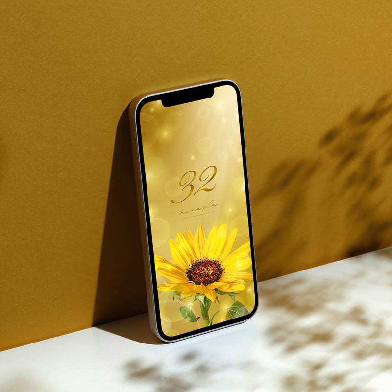 ゴールドオーラ大輪ひまわり＋数字32】幸運を引き寄せる✨金色の光に包