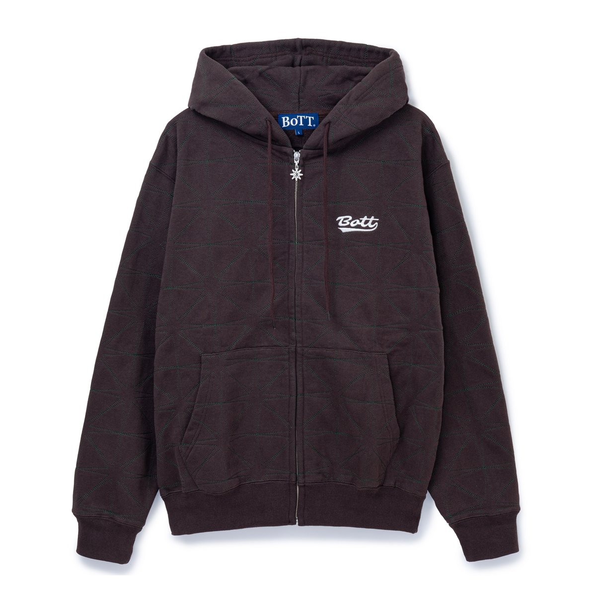 BoTT / SPARKLE STITCH ZIP HOODIE / BROWN | Soph