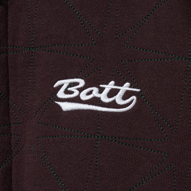 BoTT / SPARKLE STITCH ZIP HOODIE / BROWN | Soph