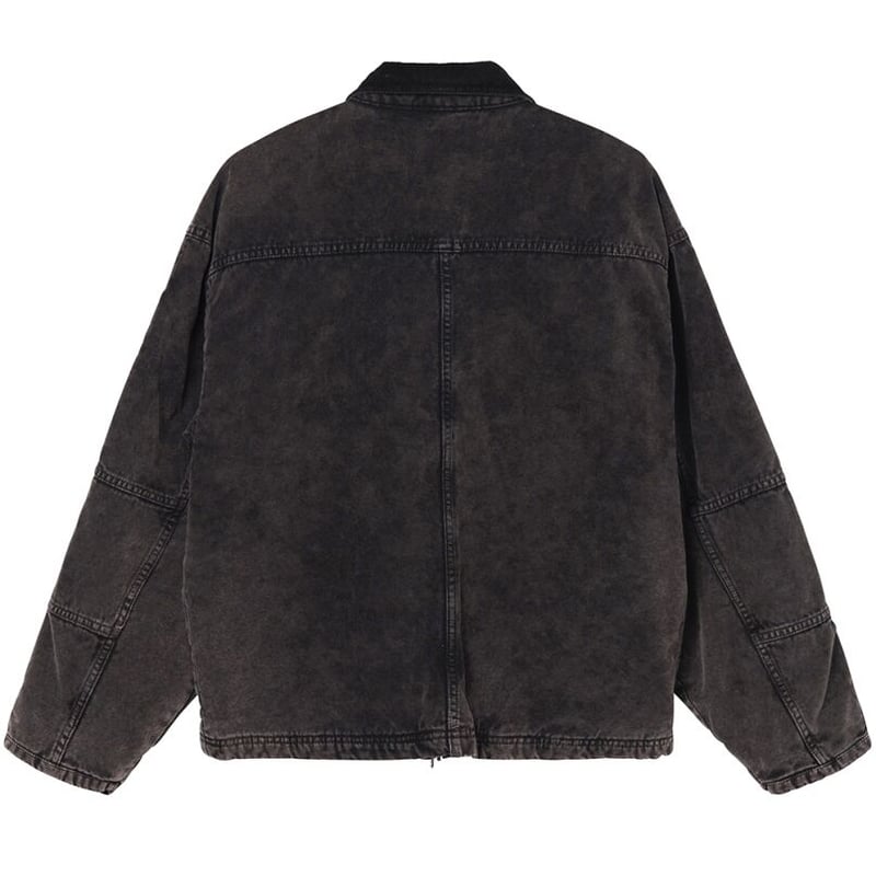 STUSSY / WASHED CANVAS SHOP JACKET / BLACK | So