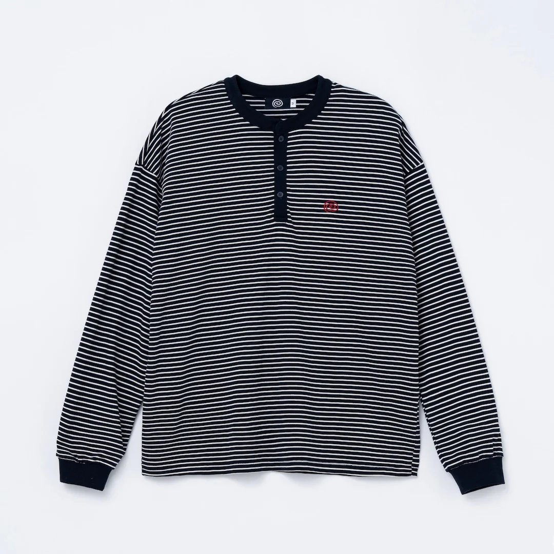 SOL soonerorlater / BORDER L/S TEE / WHITE & NA