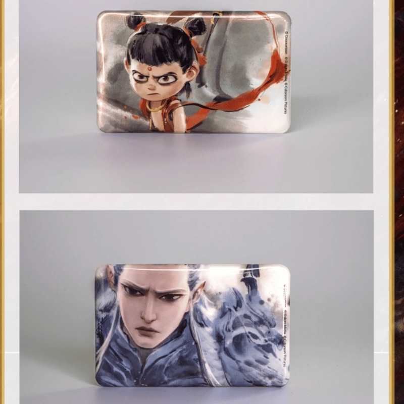 ナタ（哪吒）：魔童鬧海 水墨画風のエンディング 缶バッジ ※ブラインド