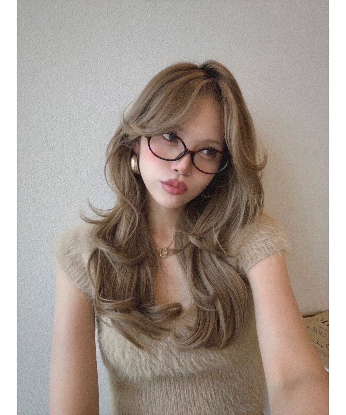 pre】fuzzy shaggy knit tops | Nalm.