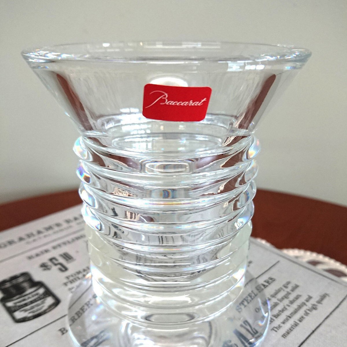 フランス製＜バカラ＞ フラワーベース・ラランド₌レア廃盤品