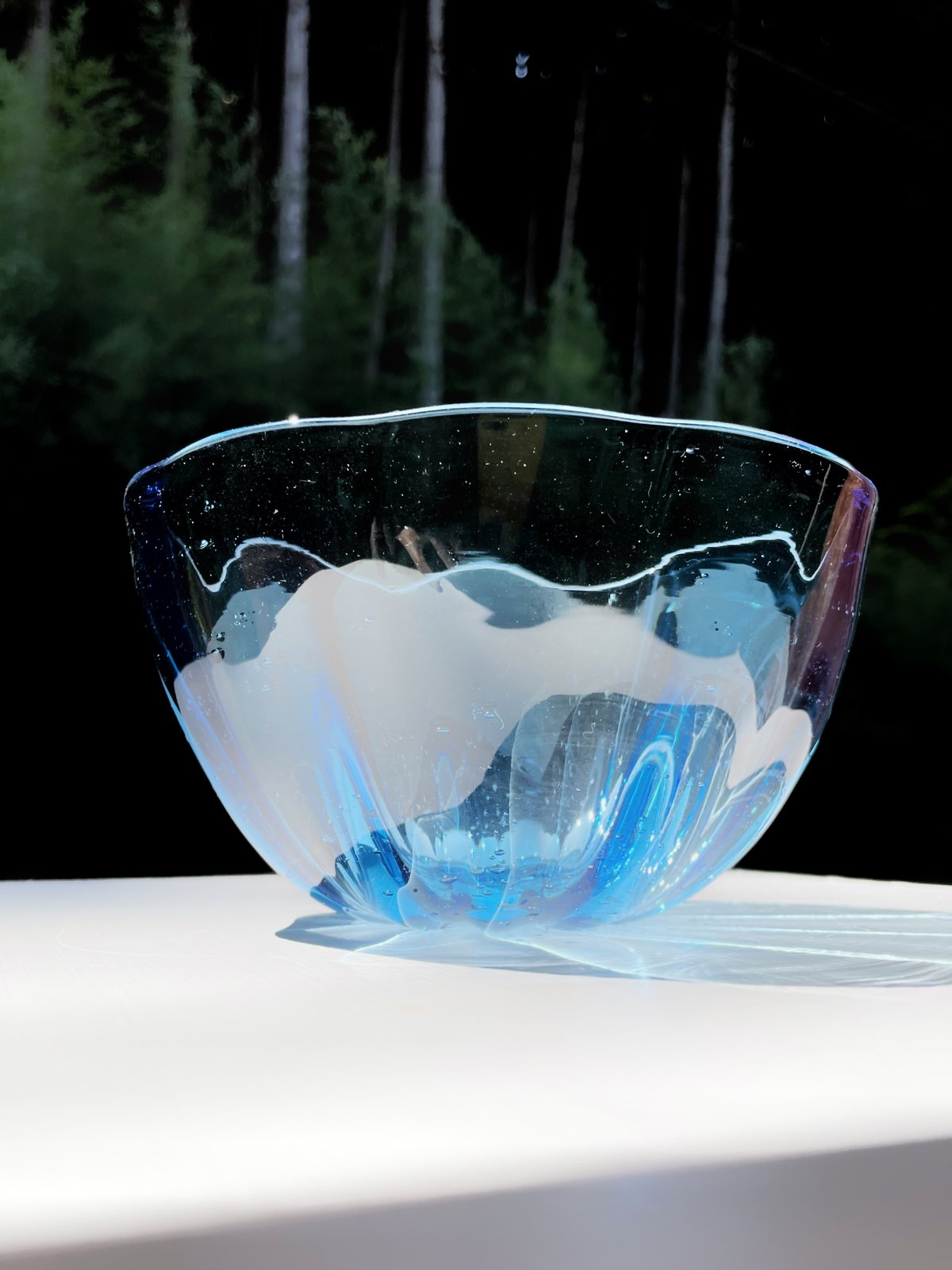 青いボウル | ガラス工房FARO