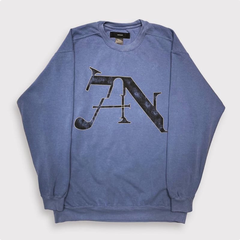 BOOTLEG CREW SWEAT(7SINS)STAIN with DAMAGED | M