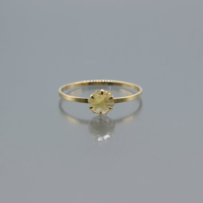 イエローダイヤモンド ローズカット リング 【13号】 K18 | Tao