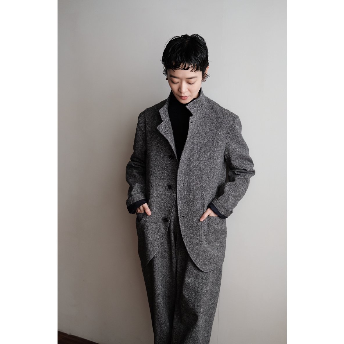 Fendart / Jacket(White×Black Navy) | PARK