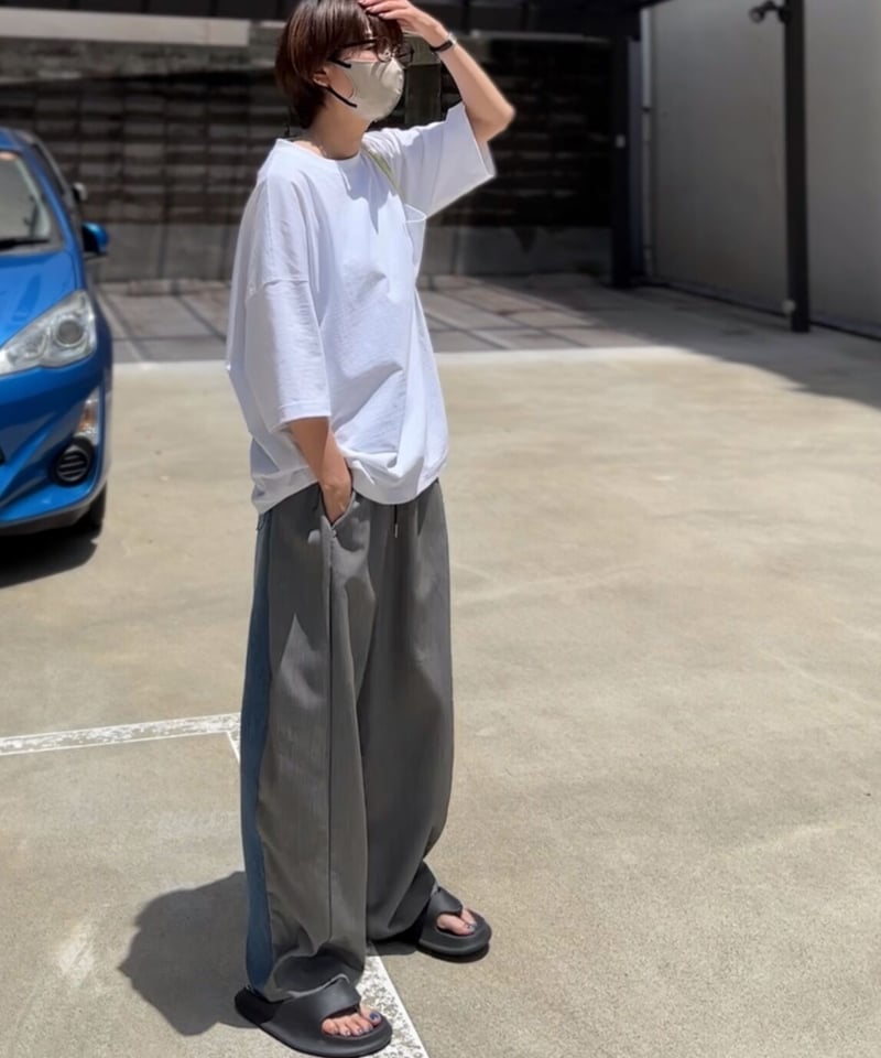 half & half denim pants | ARULLE