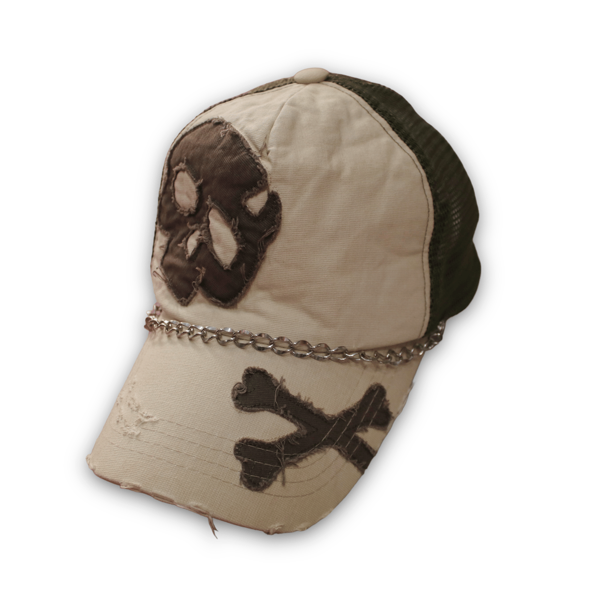 Y2K ドクロデザインダメージキャップ | サントニブンノイチ原宿店