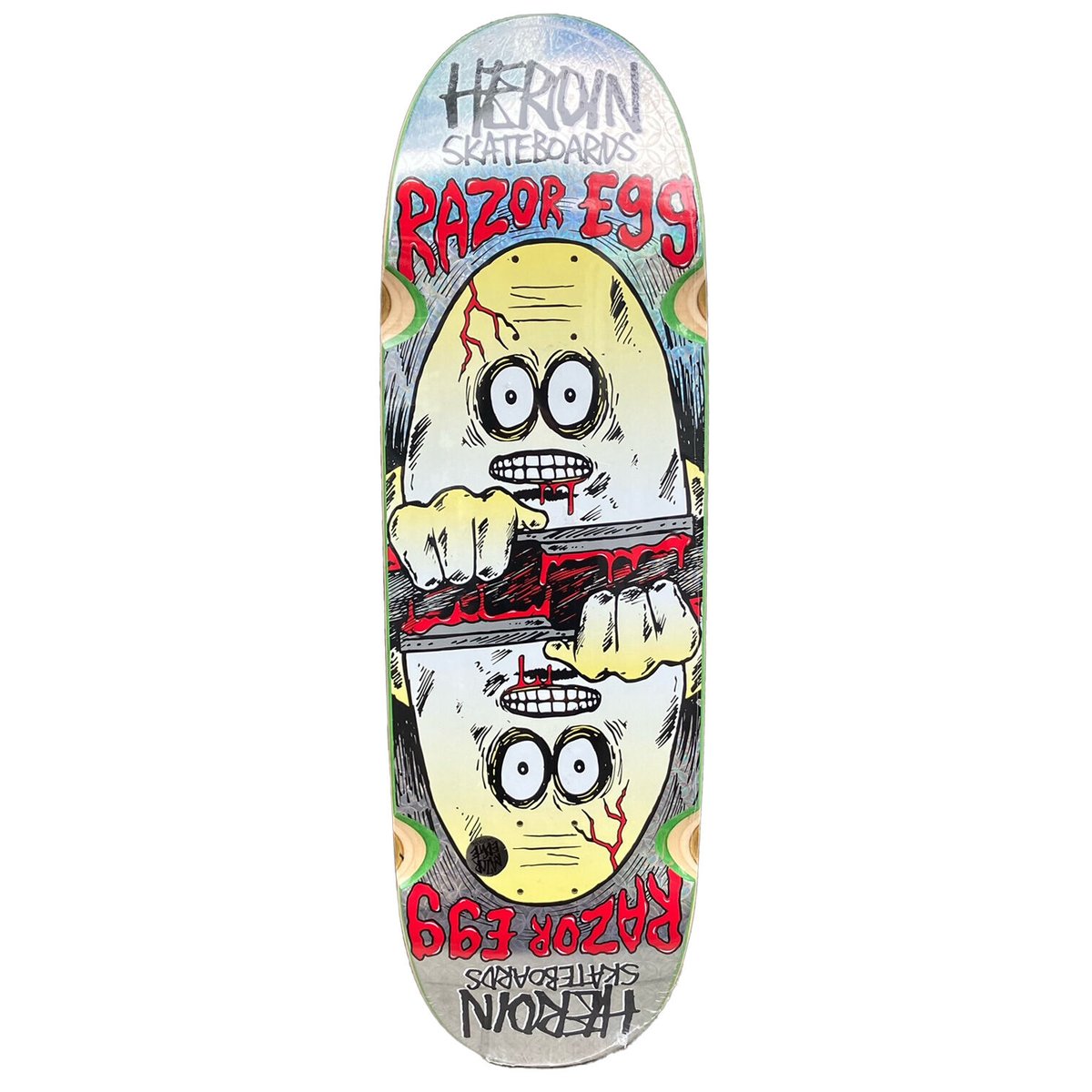 HEROIN SYMMETRICAL HOLO EGG DECK 9.5 | FLAME STORE