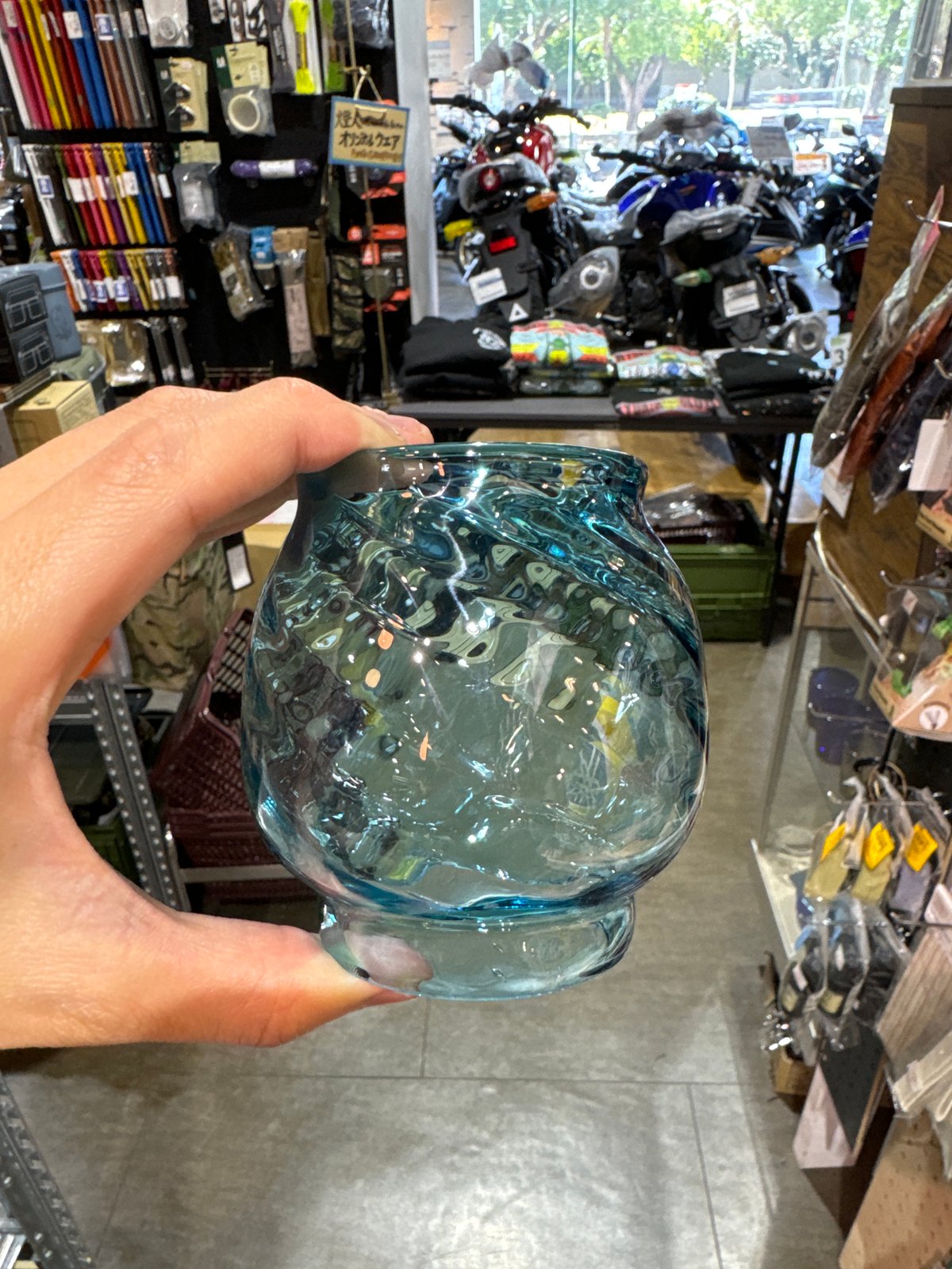 燈人オリジナル耐熱琉球ガラスグローブ（水色）DIETZ78、76