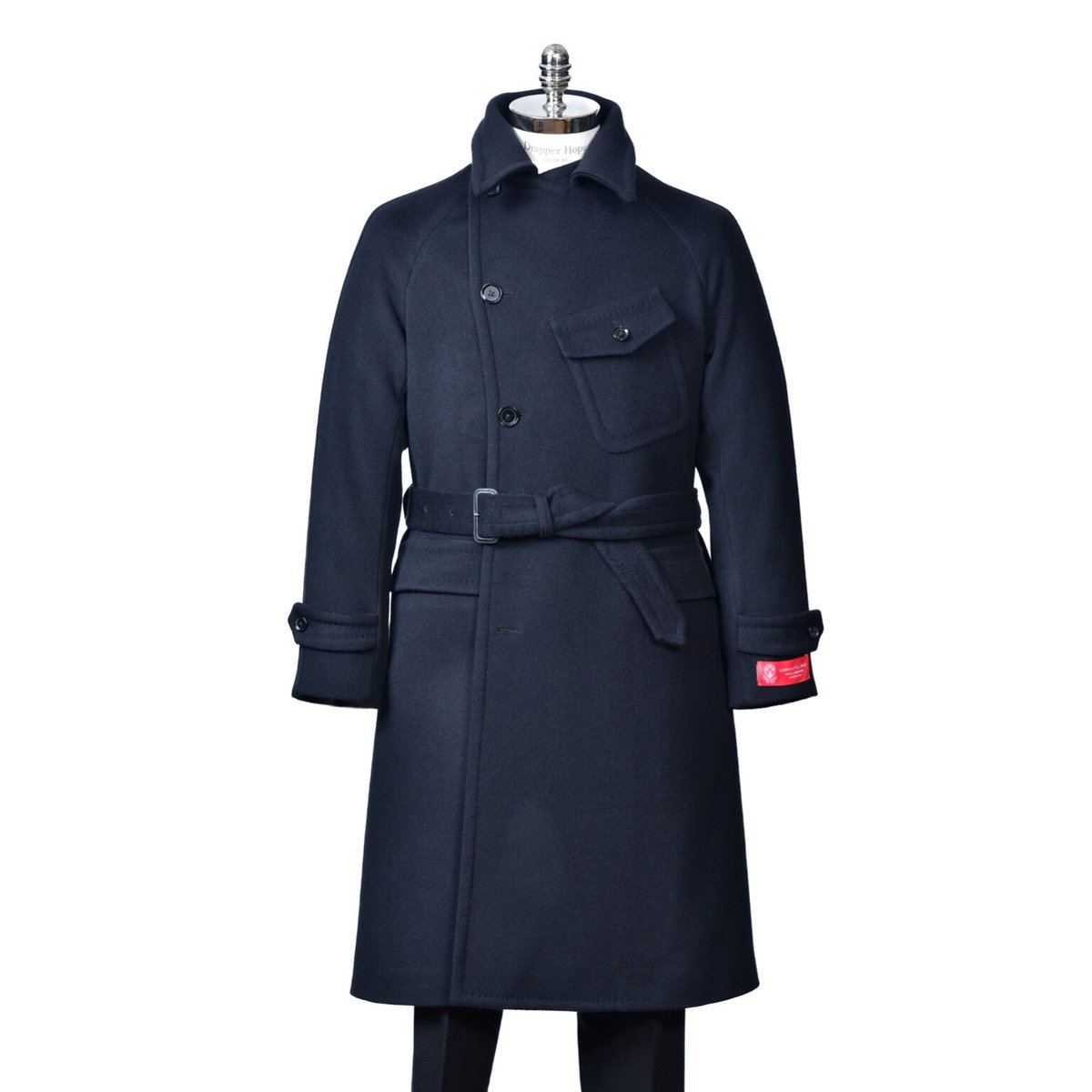 モーターサイクルコート【ブラック】ウール×カシミア | Drapper Hope