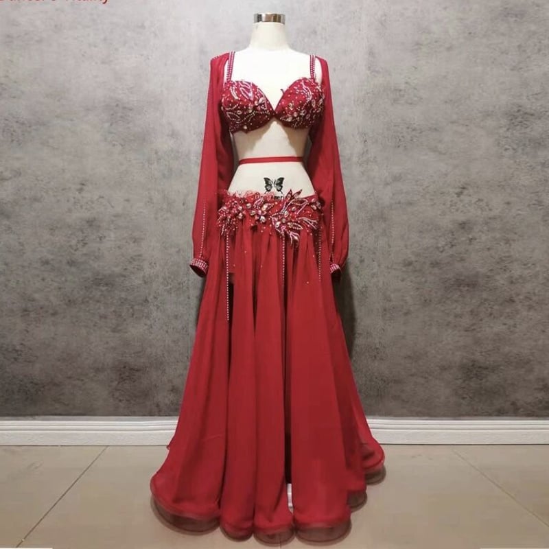 オーダーメイド＞ ベリーダンスコスチューム アーム付き ステージ衣装