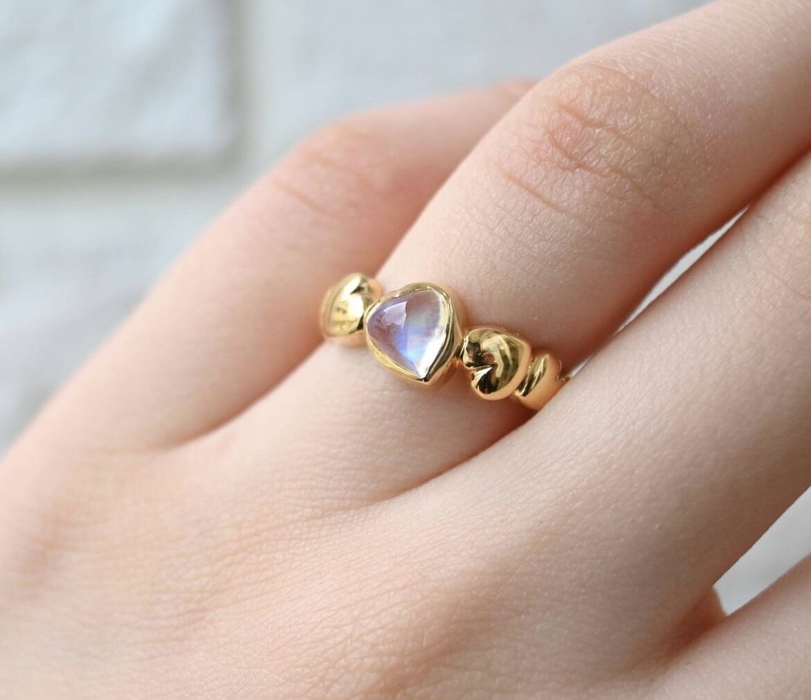 K18 ロイヤルブルームーンストーンリング | エレガンスアライ