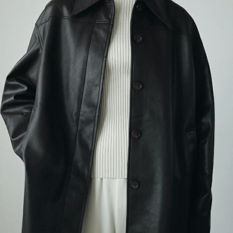 ànuke アンヌーク anuke Ecoleather Over Jacket エコレザーオ