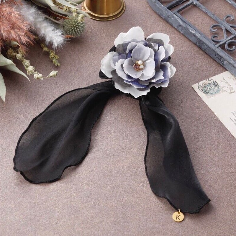 シュシュリボン ブラック | Kaori Amaria Shop