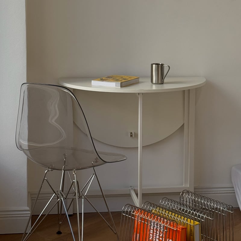 table-03175 ラウンド 折り畳みテーブル 80cm ホワイト | ART OF BLACK