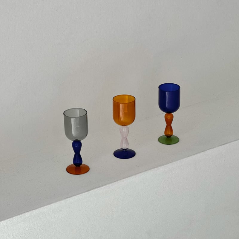 1848年アンティーク ゴブレット 彩色インタリオガラス 【公式通販】