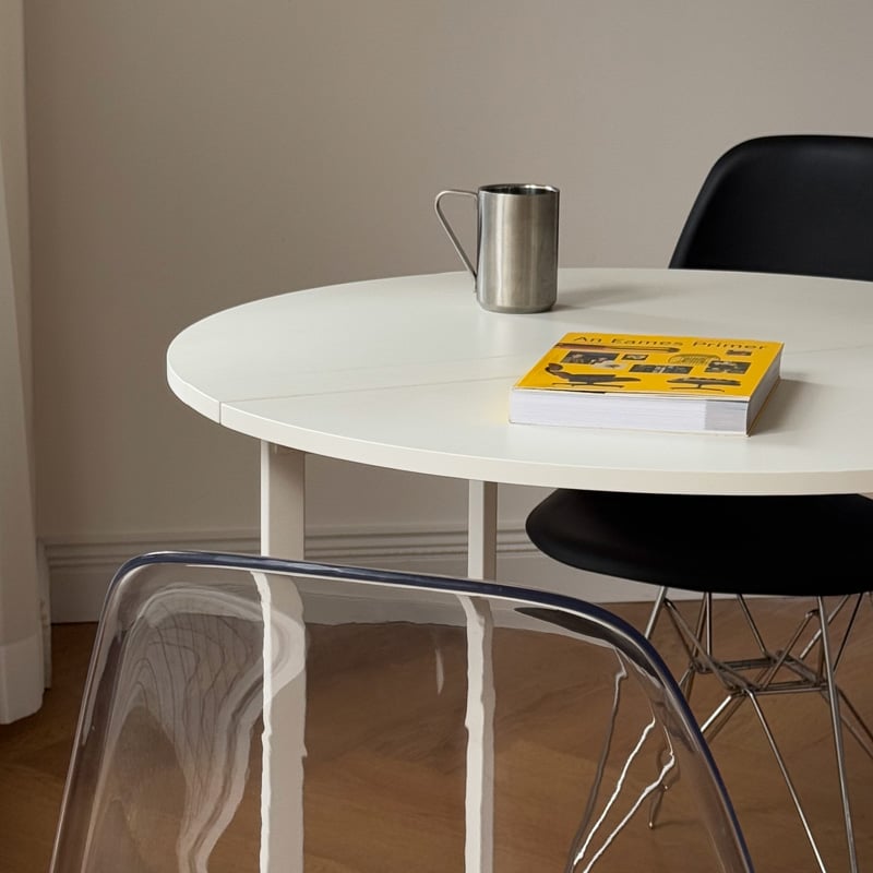 table-03175 ラウンド 折り畳みテーブル 80cm ホワイト | ART OF BLACK