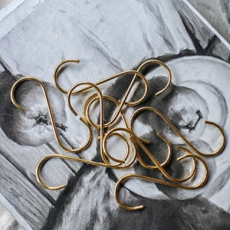 wall-03011 7本セット 真鍮 S字フック | ART OF BLACK