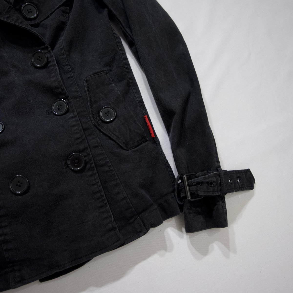 TRIPP NYC Double Breasted Napoleon Jacket / Pea