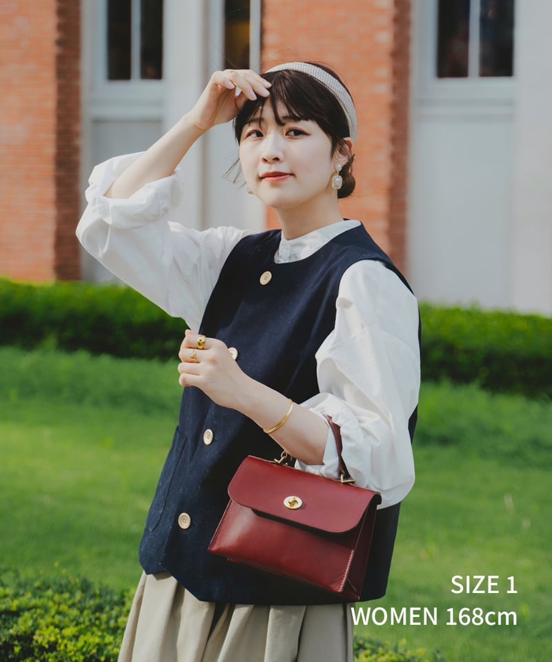 48 Peach brushed classic vest (Navy) | UNFOLK