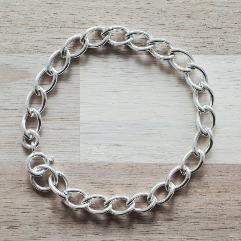 英国製 1965年 ヴィンテージ 】シルバーチェーンブレスレット ホール